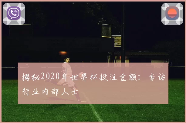揭秘2020年世界杯投注金额：专访行业内部人士